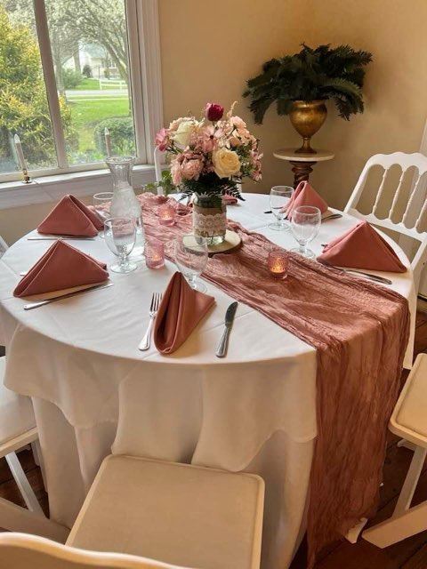 Table Setup for baby shower - single table