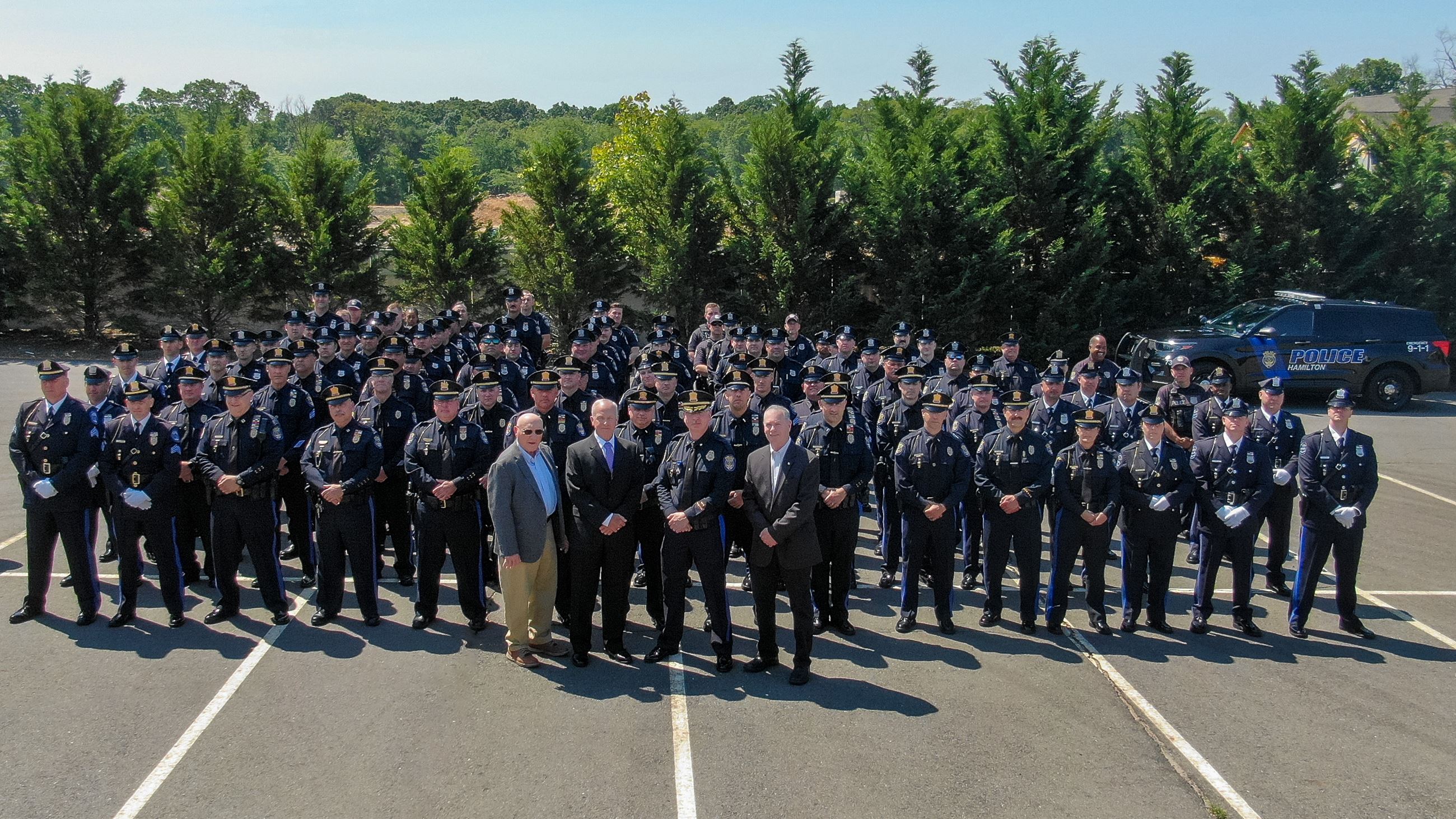 Group Photo of the Hamilton Police Division of Police Chief DeBoskey's Swearing In Ceremony