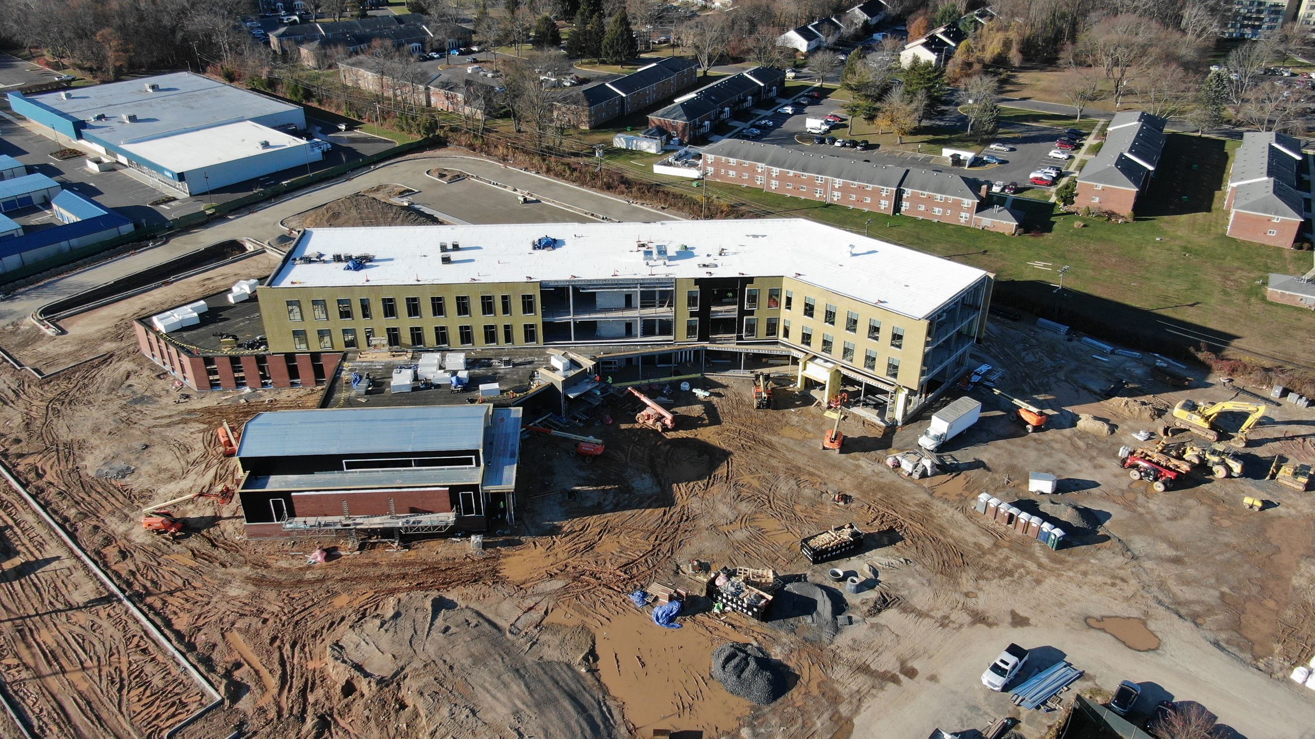 Skyview photo of updated Hamilton Township Municipal Building 
